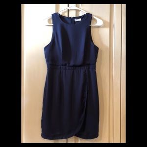 Tobi Tulip Dress, Navy Blue, Size Medium